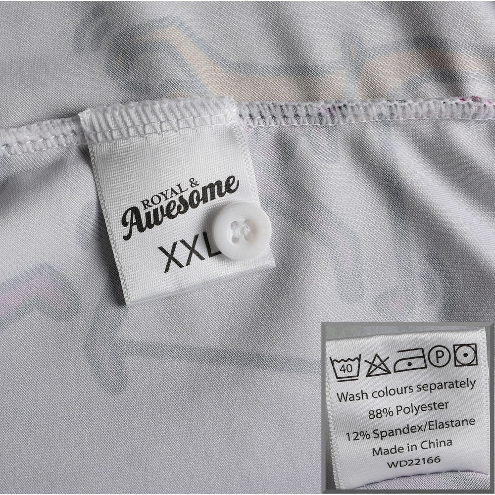 Royal & Awesome Golf Polo Mens 2XL White Luxury Preppy Keith Haring Style - Picture 5 of 5